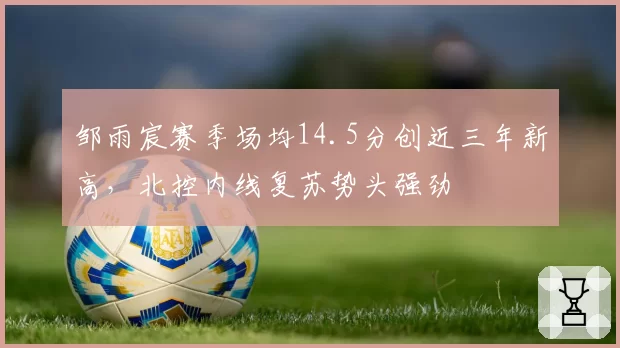 邹雨宸赛季场均14.5分创近三年新高,北控内线复苏势头强劲